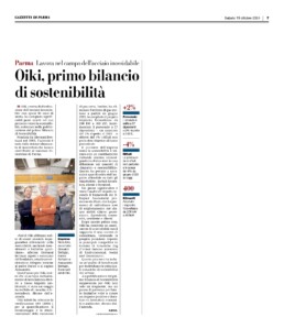 Gazzetta di Parma - oiki - primo bilancio di sostenibilità